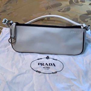 Vintage Prada handbag. Ivory. Circa 1990s.